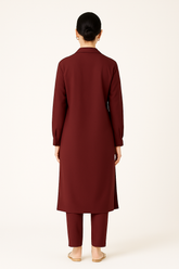Silk Karandi 2PC Maroon